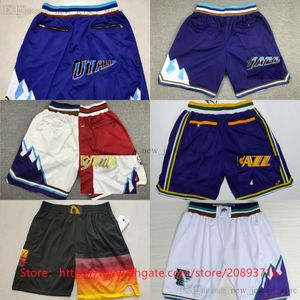JustDon XS-XXXL Classic Retro Basketball Shorts With Pocket Hip Pop Pant Zipper Sweatpants 2022-23 New City Short