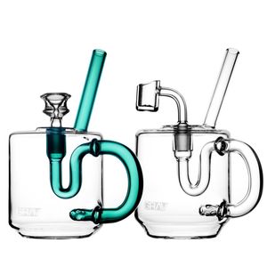 7,2 Zoll Mini-Wasserpfeifen Tarbuck Cup Bohrinseln Rauchglas-Wasserpfeifen mit 14-mm-Gelenk Becher Bong berauschendes Dab-Rig