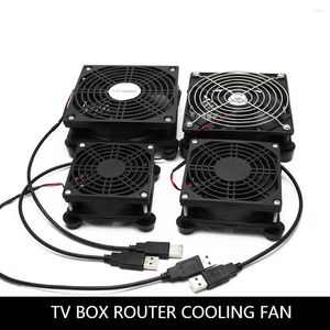 Computer Coolings Router Fan DIY PC Cooler TV Box Wireless Cooling Silent Quiet DC 5V USB Power 120mm 120x25mm 12CM W Screws Protective Net