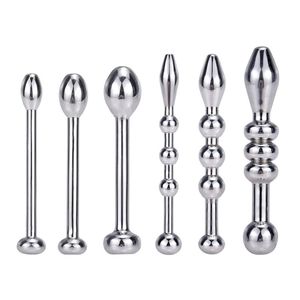 Beauty Items Stainless steel urethral Catheter Beads penis plug Stimulation Massage BDSM dilator metal stick male sexy toys for men