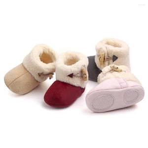 Stivali per bambini bambino inverno neonato ragazzi ragazzi solidi neve calde stivali da booties snodio per scarpe mocassini nati