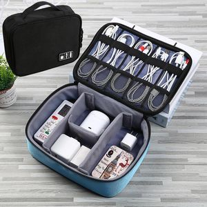 Kolejki wielofunkcyjne Travel Digital Storage Bag Mobilny zestaw słuchawkowy U Pakiet kablowy Data Torby kablowe Organizator gadżetów USB XA50C