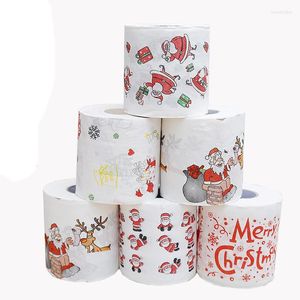 Juldekorationer 2 lager toalettpapper Santa Claus Tree Decoration for Home Xmas Noel Navidad 2022 Year Gift 10x10cm