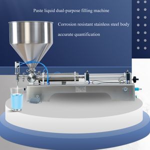 Paste Filling Machine Pneumatic Viscous Liquid Chili Sauce Gel Peanut Butter with Conveyor Packaging Production