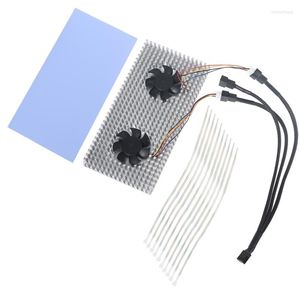 Computer Coolings GPU Backplane Radiator For RTX 3090 3080 3060 Graphics Card Memory Heatsink Auxiliary Cooling Fans Aodized CNC Alloy