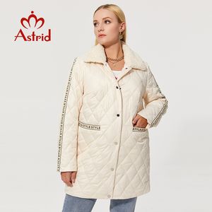 Kadınlar Plus Boyutu Dış Giyim Palto Astrid Sonbahar Kapitone Ceket Kürk fermuarlı Mektup Baskı Beyaz Uzun Katlı Kadınlar Parkas Boyut 220922