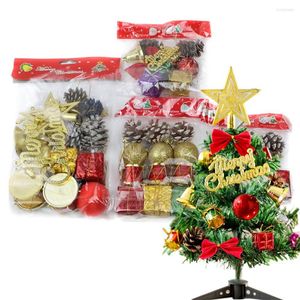 Party Decoration Mini Tablett Christmas Tree Small Pendant Jingle Bell for Decorations ￅr Desk Xmas Ornament