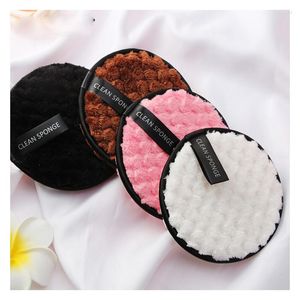 Makeup Sponges 1 Pc Microfiber Cloth Pads Facial Remover Puff Cotton Double Layer Face Cleansing Towel Reusable Nail Art Cleaning Wipe