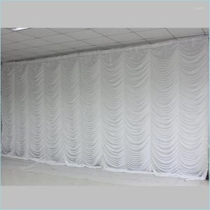 Party Decoration Ice Silk Elegant White Water Fall Wedding Backdrop Event Curtain Drape Supplies for Drop Delivery 2021 Home G MxHome DHZDS