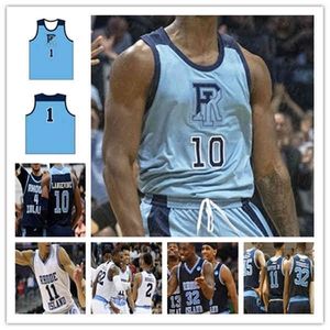 Wskt Custom 2021 Basketball Rhode Island College Jerseys Fatts Russell Jeff Dowtin Jermaine Harris Jacob Toppin Mekhi Long Dana Tate Walker 4XL