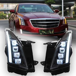 Acessórios automotivos lâmpada principal para cadillac ats 20 14-20 20 led luz diária faróis de condução dianteiros de feixe alto