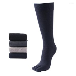 Herrensocken für Herren, 5 Paare/los, Markengeschäft, lange Röhre, fünf Finger, japanische Qualität, Baumwolle, atmungsaktiv, schweißabsorbierend, geteilte Zehenpartie