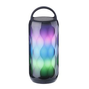 Portable Speakers Bluetooth Pairing Wireless 3D Hi-Fi Stereo Sound Smart RGB Multi-Colors Rhythm Lights Speaker for Outdoor Home Party Bar Beach Travel