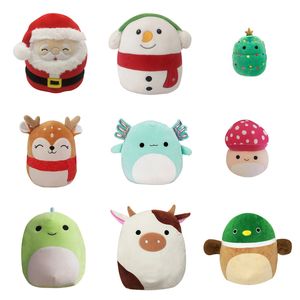 20cm bonito bonecas de pelúcia papai noel elk boneco de neve cogumelo pássaro macio pelúcia lance travesseiro crianças brinquedo natal c30 alta qualidade