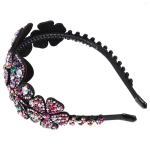 Bandane fascia strass cristallo capelli fiore nuziale cerchio strass argento ragazze tiara cerchietti cerchi perline fasce