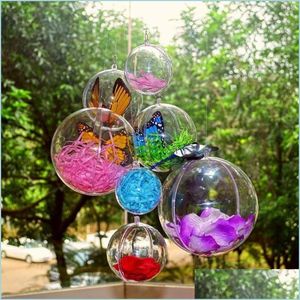 Party Decoration Balls Christmas Tress Clear Round Mod Transparent Plastic For Home Decor Wedding Diy Ideas Ornament Party Drop D Soif Dhyao