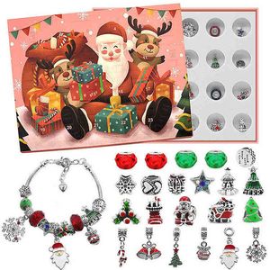 Link Chain Advent Kalender thema DIY Charm Jewelry Bracelet Making Kit For Girls Christmas Gift Box Nieuwjaar Navidad