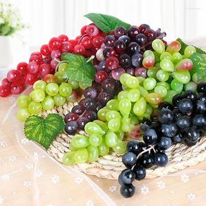 Party Decoration 36 Grapes Bunches Artificial Fruit Grape Plastic Fake Lifelike Home Wedding Garden Mini Simulation