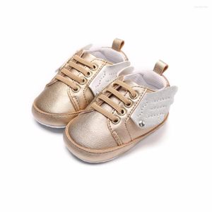 F￶rsta vandrare Toddler Boy Girl Baby Shoes Angel Wings Infant Prewalkers Moccasins Soft PU Champagne Born Crib For Babies 0-18m