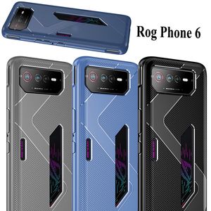 Matt fall för Asus Rog Phone 6 Pro 5 5S 6d Ultimate Case Glass Film Screen Protector Gaming Silicon Cover