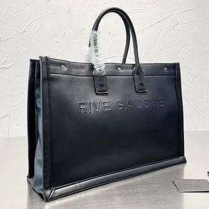 Skórzana torba na pokład kobiety Rive Gauche torebka torby na ramię torby na zakupy torebki wytłaczane liste