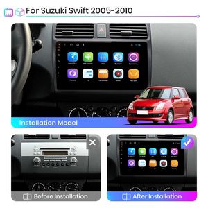 Film samochodowy 10 -calowy odtwarzacz multimedialny Android dla Suzuki Swift z ekranem dotykowym USB Bluetooth DVD GPS Radio MP5