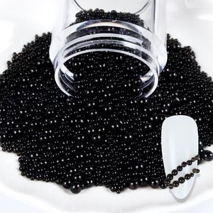 Nail Art Decorations 10ml Black Color Glass Beads Rhinestone Charms Decoration Mixed Crystal Bead DIY Manicure Supplies Nails Accessories