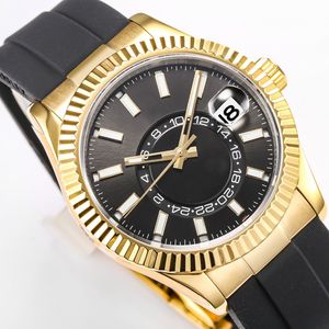 Mens Watch Automatic Mechanical Watches Rubber Strap Montre De Luxe Wristwatch for Men 40mm