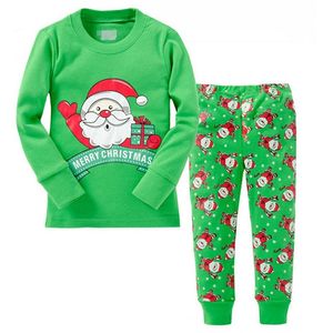 Pajamas SAILEROAD Children Christmas Santa Claus with Hello Pyjamas Set Kids Boys Nightwear Cotton Long Sleeve Sleepwear Suit 220922