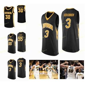 Sj NCAA College Iowa Hawkeyes Basketball Jersey 25 Tyler Cook 1 Maishe Dailey 4 Isaiah Moss 51 Nicholas Baer Custom Stitched