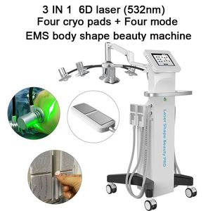 Laser Lipo Macchina laser a diodi dimagranti Cavitazione della forma del corpo della pelle Stringere la perdita di peso del sistema di luci rosse e verdi Cryolipolysis Ridurre la cellulite