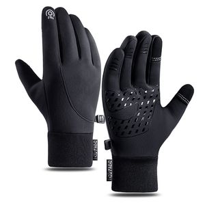 Five Fingers Gloves Winter Ski Gloves Men Cycling Bike Women Thermal Fleece Cold Wind Waterproof Touch Screen Bicycle Warm Running Skiing Mitten 220921