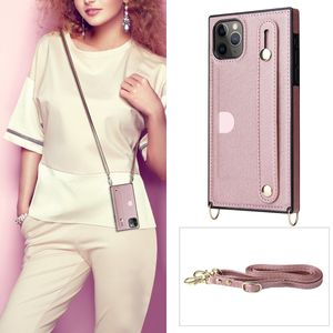 100 pieces Rope Cell Phone Flip leather Cases For iphone 14 13 12 11 pro Max Handbag case with Wirstband and Card slot