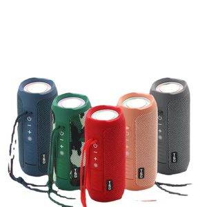 TG227 PORTABLE Bluetooth -högtalare Trådlösa högtalare LED 1200mAh Vattentät dubbel Bass Column Boombox Aux TF BT USB Högtalare