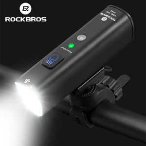 Велосипедные светильники Rockbros 1000 Light Light Smart Vibration Sensing Lamp
