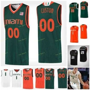 SJ Miami Hurricanes College Basketball Jersey 14 Rodney Miller Jr 15 Willie Herenton 21 Sam Waardenburg 22 Deng Gak Women Youth Custom Stitch