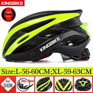 Capacetes de ciclismo Kingbike New Bike Helmets Capacos de ciclismo com capacete de bicicleta de bicicleta de estrada MTB da Back Warn Light Casco Ciclismo Ultra-Light Breathable T220921