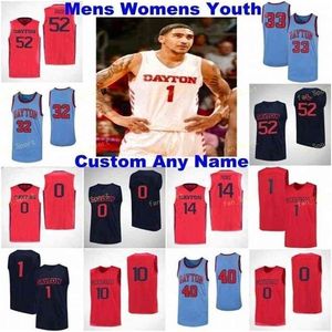 SJ NCAA College Dayton Flyers Basketball Jersey 40 Chase SJ Hnson 51 Drew Swerlein 52 Camron Greer 53 Christian Wilson Custom Stitched