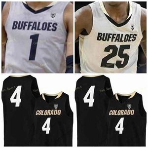 SJ NCAA Koleji Colorado Buffaloes Basketbol Forması 35 Walton 4 Chauncey Billups 21 Derrick White 3 Maddox Daniels 25 Dinwiddie 10 Burks