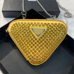 Crossbody Diamonds Płótno torby Najwyższa jakość damska luksusowe pojedyncze ramię trójkąt torba moda marka crossbodys torba Portfel damski