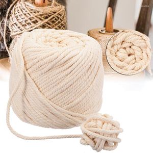 Clothing Yarn 3mm 4mm 5mm 6mm Macrame Rope Twisted String Cotton Cord For Handmade Natural Beige DIY Home Wedding Accessories Gift 100M