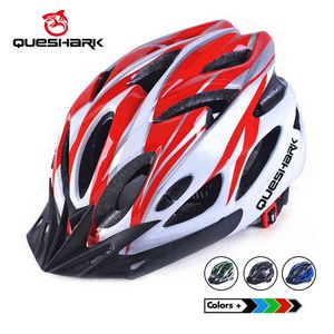 Caschi da ciclismo Queshark Donna Uomo Casco da ciclismo ultraleggero traspirante MTB Bici da strada Bicicletta da motociclista Guida sicura con visiera parasole T220921