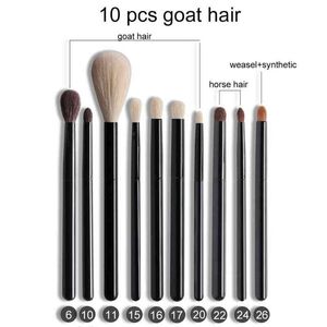 Makeup Brushes OVW DLH Brush Set Professional Premium Synthetic Gobat Hair Kit Bending Tools Essential Tools Travel T220921