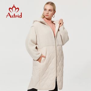 Mulheres s plus size lowear casacats Astrid Winter Jacket Hooded Long Size Plus Tamanho Parka S Jackets Faux Tops Tops Fashion Stitching Coat Women AM 7542 220922