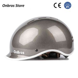 Cykelhjälmar Onbros ABS Shell Urban Bike Helmet For Men and Women Roller Skateboard Cycling Helmets For Kids City Caps T220921