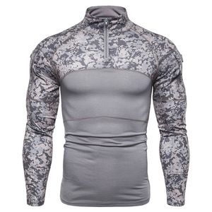 Herrtr￶jor Taktisk kamouflage atletiska t-shirts L￥ng￤rmad m￤n Milit￤rkl￤der Combat Shirt Assault Army Costume 220922