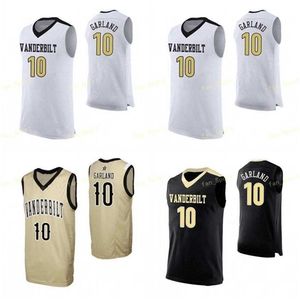 SJ NCAA College Vanderbilt Commodores Basketball Jersey 42 Quentin Millora-Brown 50 Ejike Obinna 55 Oton Jankovic 10 Darius Garland Custom