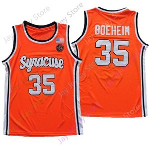 Nik1 2021 New NCAA College Syracuse Orange Jersey 35 Buddy Boeheim Größe S-3XL Alle genähten Stickereien
