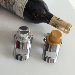 Bar Tools Rostfritt st￥l Champagneflaskstopp kan spela in tid Silikon Vakuum Bokstav R￶da vinstoppare Bar Tillbeh￶r 5 5JZ E1