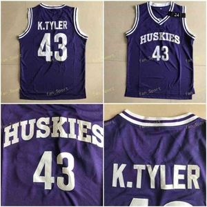Sj The 6th Man Movie 43 Kenny Tyler Jersey Men Huskies College Basketball Marlon Wayans Jerseys University Purple Uniform Breathable Sport